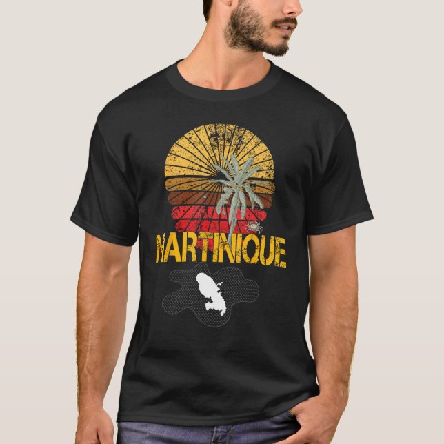 Beautiful  idea map of Martinique Madinina 972 T Shirt (Framsida)