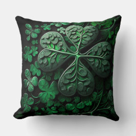 BEAUTIFUL INTRICATE GRÖNT IRISH SHAMROCKS KUDDE