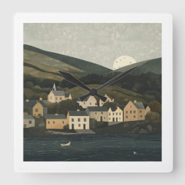 Beautiful Irish Countryside Clock Fyrkantig Klocka