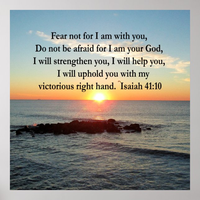 BEAUTIFUL ISAIAH 41:10 SUNRISE POSTER (Framsidan)