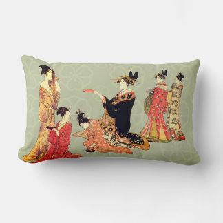 Beautiful Japanese Art Design Throw Pillows Lumbarkudde