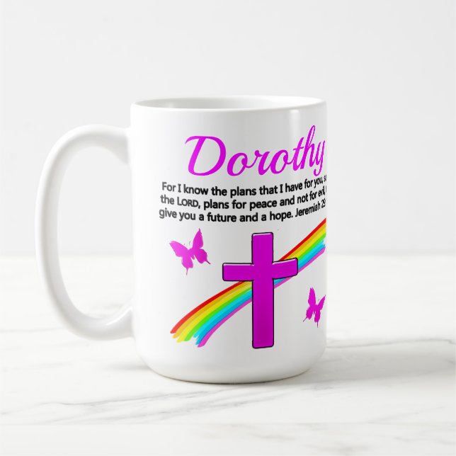 BEAUTIFUL JEREMIAH 29:11 PERSONLIG KRISTEN KAFFEMUGG (Vänster)