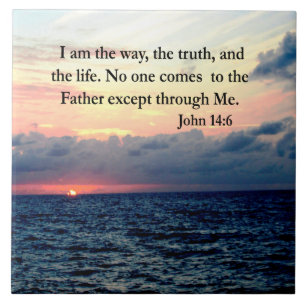 BEAUTIFUL JOHN 14:6 PHOTO DESIGN KAKELPLATTA