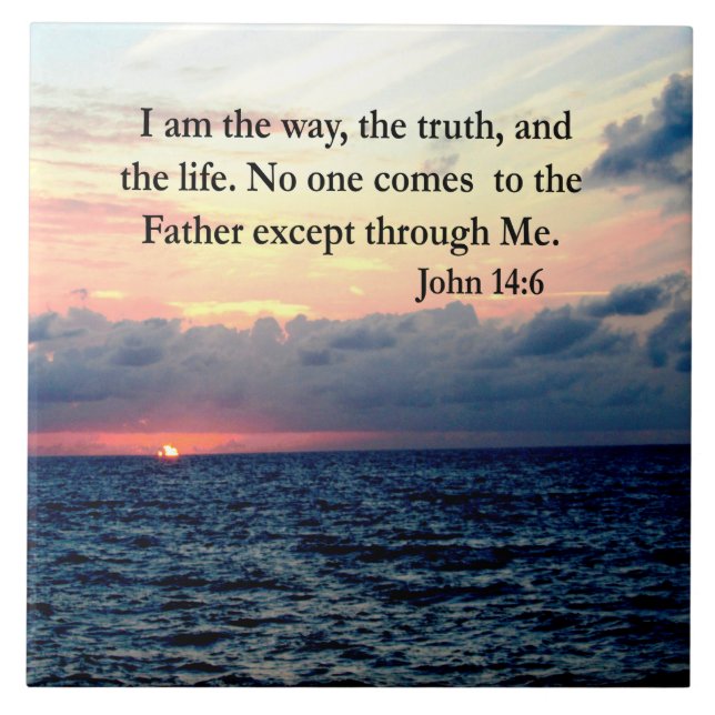 BEAUTIFUL JOHN 14:6 PHOTO DESIGN KAKELPLATTA (Framsidan)