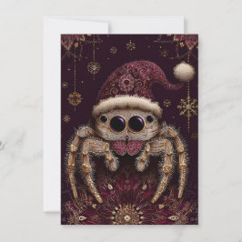 Beautiful Jumping Spider Christmas Cards Julkort