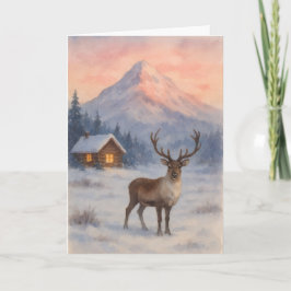 Beautiful landscape Xmas card Kort