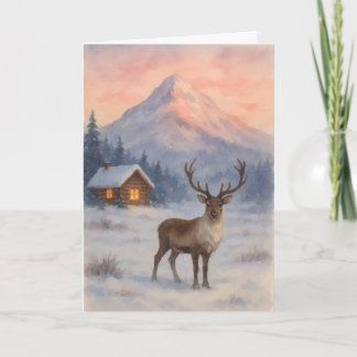 Beautiful landscape Xmas card Kort