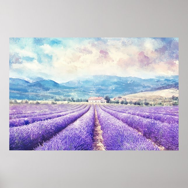 Beautiful lavender fields poster (Framsidan)
