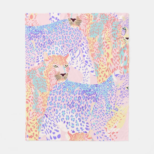 Beautiful Leopard Seamless Pattern illustration Ar Fleecefilt (Framsidan)