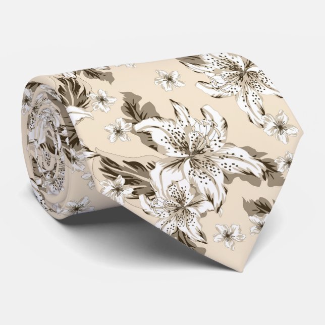 Beautiful light brown flower pattern slips (Rullad)