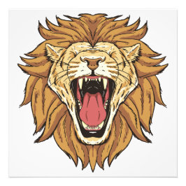 beautiful lion head design fototryck