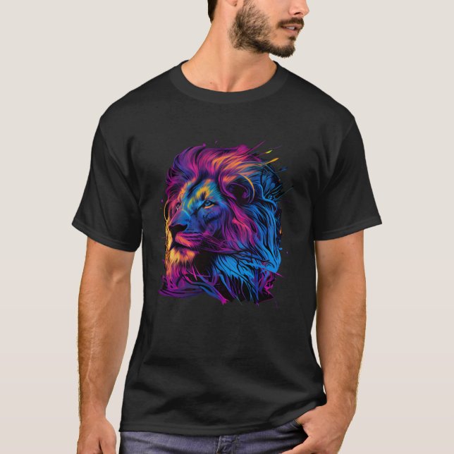 Beautiful Lion Head T Shirt (Framsida)