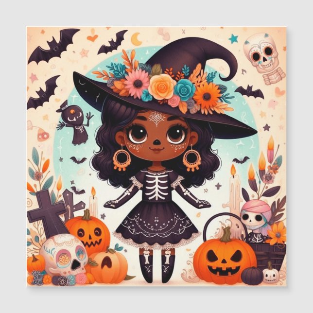 Beautiful little witch halloween party (Framsida)