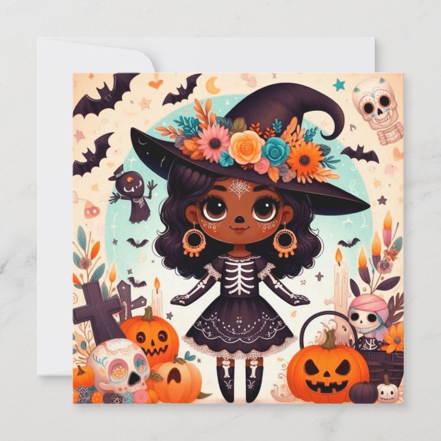 Beautiful little witch halloween party (Framsida)