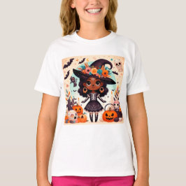 Beautiful little witch halloween party t shirt