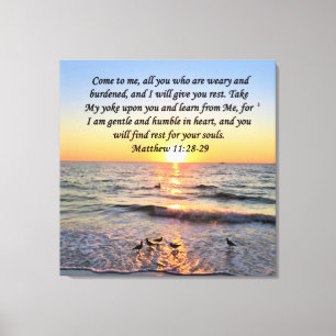 BEAUTIFUL MATTHEW 11:28 SUNRISE PHOTO DESIGN CANVASTRYCK