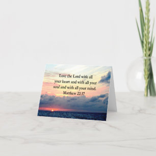 BEAUTIFUL MATTHEW 22:37 SUNRISE FOTO-KONSTRUKTION KORT