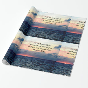 BEAUTIFUL MATTHEW 22:37 SUNRISE PHOTO DESIGN PRESENTPAPPER