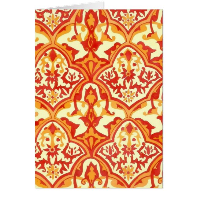 BEAUTIFUL MÖNSTER - RED & ORANGE HÄLSNINGSKORT (Framsidan)