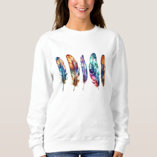 Beautiful Multicolor Boho Feathers - Graphic Art T Shirt