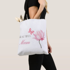 Beautiful Mum Pink Lotus, Mothers Day, Birthday Tygkasse