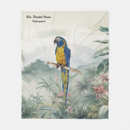 Beautiful nature inspired Endangered Macaw Fleecefilt