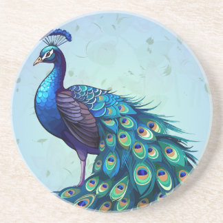 Beautiful Peacock Round Underlägg