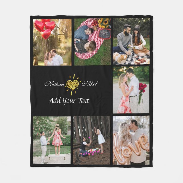 Beautiful personalised fleece blanket for lovers (Framsidan)