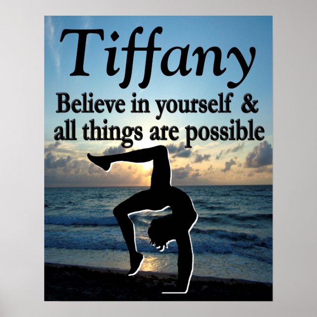 BEAUTIFUL PERSONLIG GYMNAST GIRL POSTER (Framsidan)