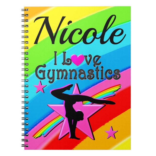 BEAUTIFUL PERSONLISERAD I KÄRLEK GYMNASTIKKONSTRUK ANTECKNINGSBOK (Framsidan)