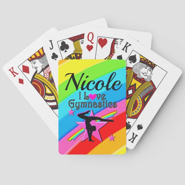 BEAUTIFUL PERSONLISERAD I KÄRLEK GYMNASTIKKONSTRUK CASINOKORT (Baksidan)
