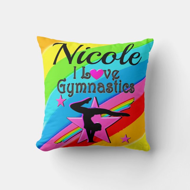 BEAUTIFUL PERSONLISERAD I KÄRLEK GYMNASTIKKONSTRUK KUDDE (Framsida)