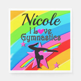 BEAUTIFUL PERSONLISERAD I KÄRLEK GYMNASTIKKONSTRUK PAPPERSSERVETT