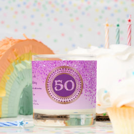 Beautiful Pink & Gold Glitter 50th Birthday