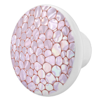 Beautiful pink pebble and mother of pearl inspired knopp