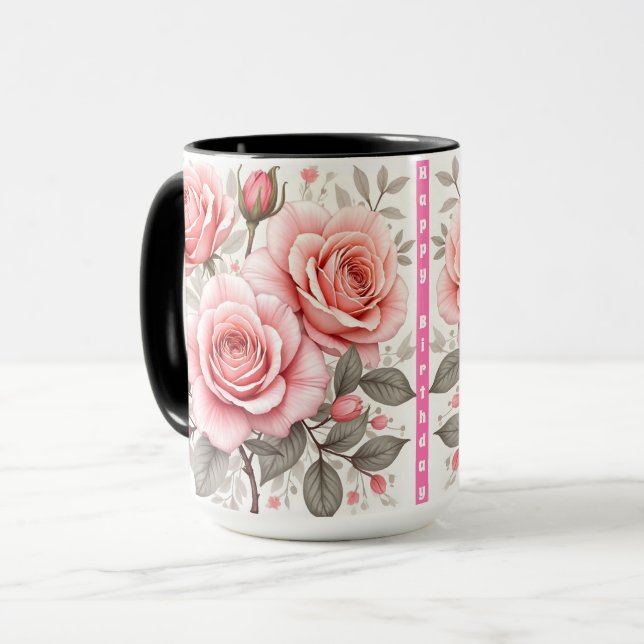 Beautiful Pink Roses Luxury Popular Collection Mugg (Framsida vänster)