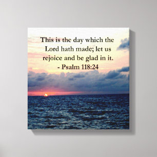 BEAUTIFUL PSALM 118:24 SUNRISE ÖVER OCEAN CANVASTRYCK
