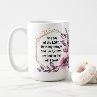 Beautiful Psalm 91 Floral Coffee Mug Kaffemugg