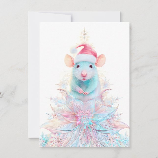 Beautiful Rat Christmas Cards Julkort (Framsida)