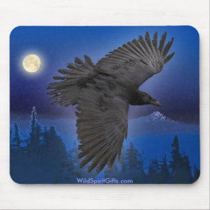 BEAUTIFUL RAVEN & Måne Mousepad Musmatta