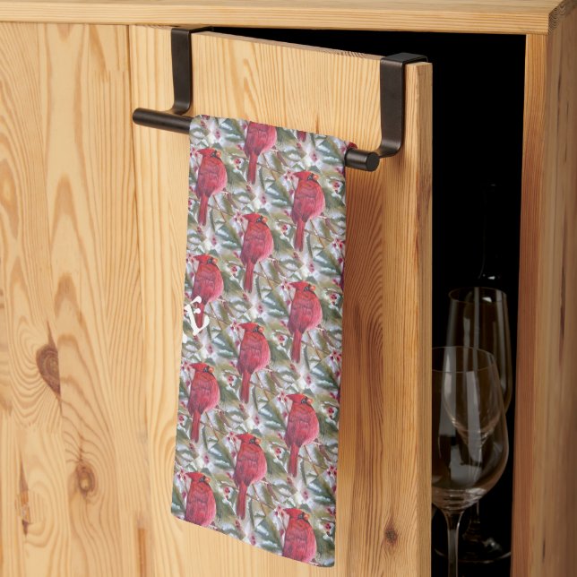 BEAUTIFUL RED BIRD KITCHEN TOWEL KÖKSHANDDUK (Thirds Fold)
