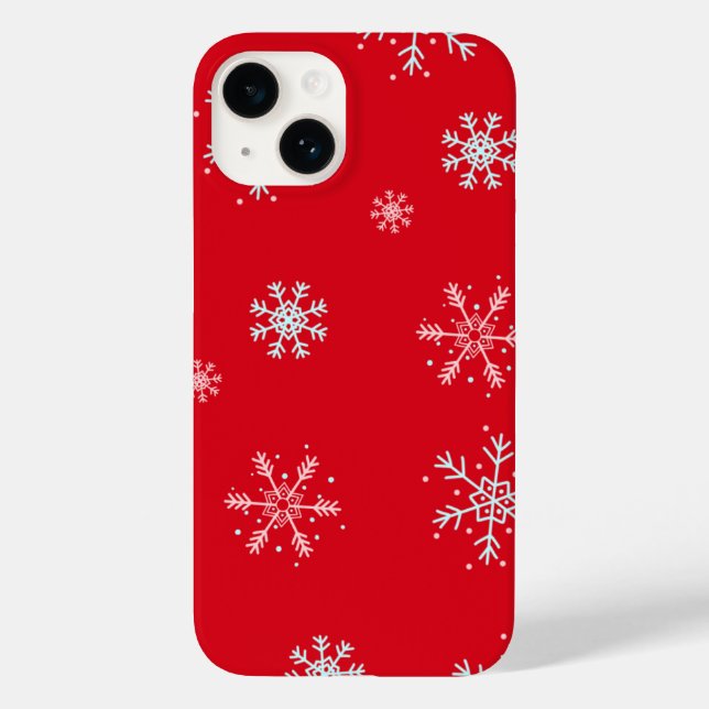 Beautiful Red illustrative snowflake Red Backgroun (Baksida)