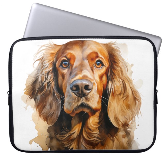 BEAUTIFUL RED IRISH SETTER HUND LAPTOP FODRAL (Framsidan)