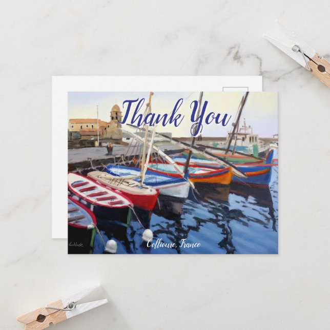 Beautiful Red Orange Blue Green Boats in Collioure (Fram/Back In Situ)