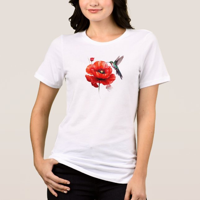 Beautiful Red Poppy In All Its Glory T Shirt (Framsida)