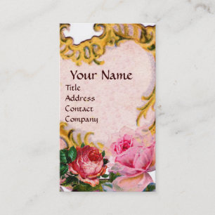 BEAUTIFUL RED ROSA ROS OCH HONEY BES MONOGRAM VISITKORT