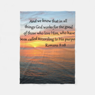 BEAUTIFUL ROMANS 8:28 SUNRISE FOTO FLEECEFILT