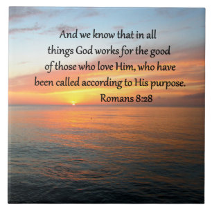BEAUTIFUL ROMANS 8:28 SUNRISE FOTO KAKELPLATTA