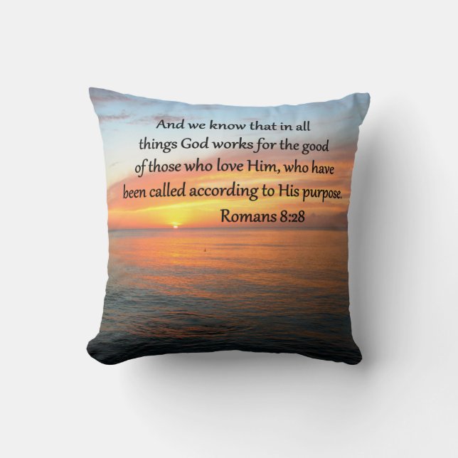 BEAUTIFUL ROMANS 8:28 SUNRISE PHOTO KUDDE (Framsida)