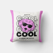 BEAUTIFUL ROSA HUND MYSIGT SOFT PILLOW. DEKORATIV